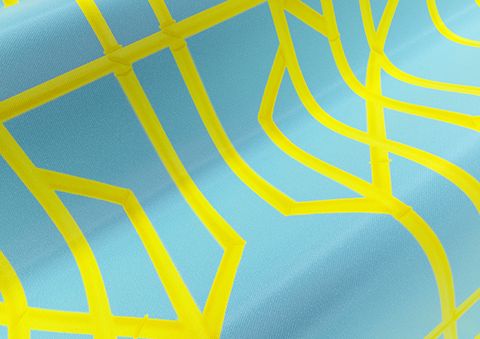 Bamboo Candy, Yellow Blue - Twist&Fit Roman Blind - Image 4